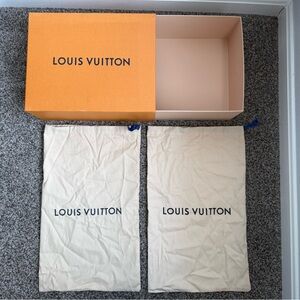 Louis Vuitton Empty Gift Box w/ 2 Dust Bags Authentic Packaging